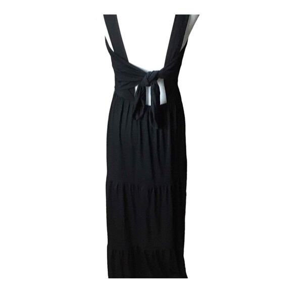 INC International Concepts Women’s Maxi Dress Black Tiered Open Back Size M NWT - Picture 9 of 16